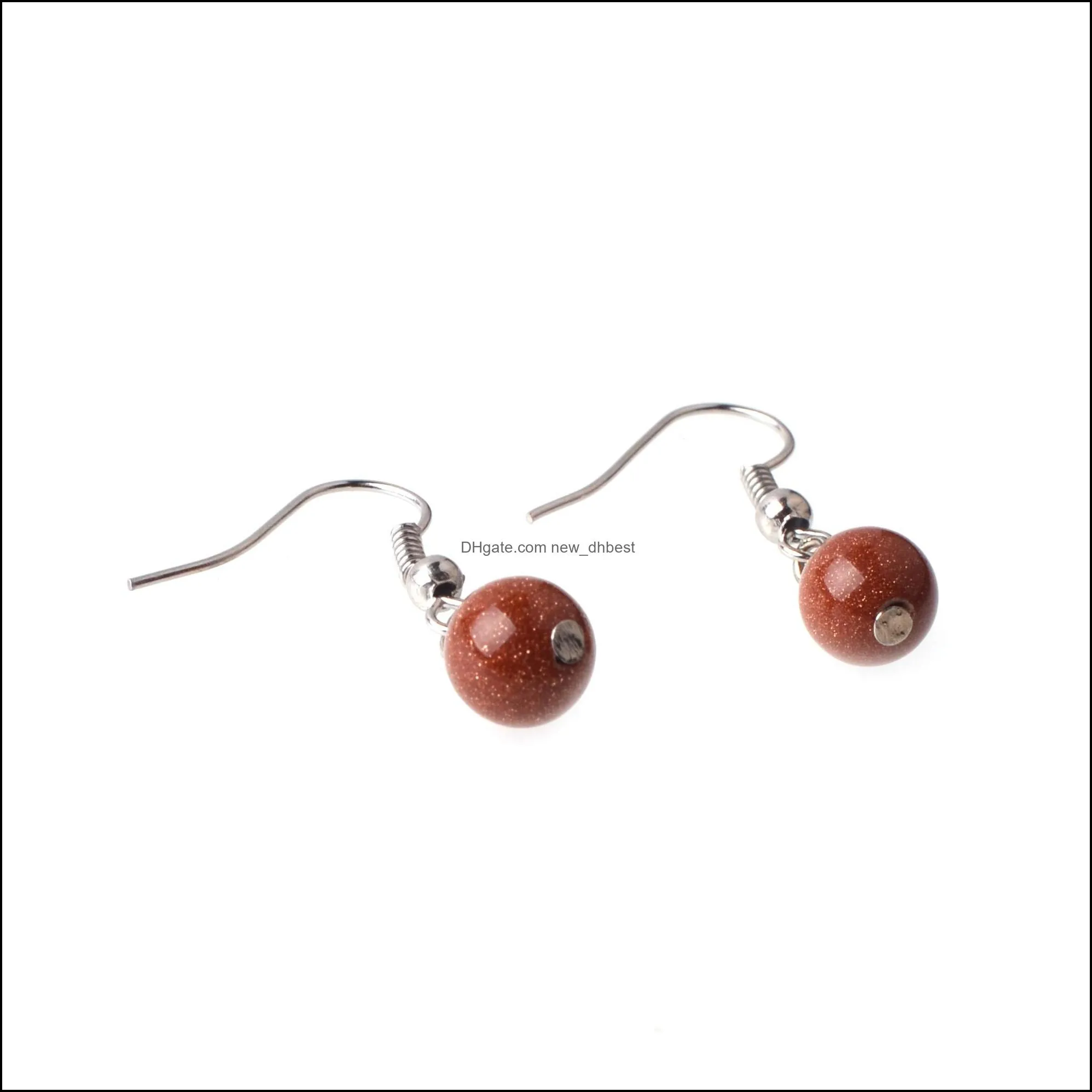 bead earrings stone pendant female fashion charm hook pierced ear drops accessories