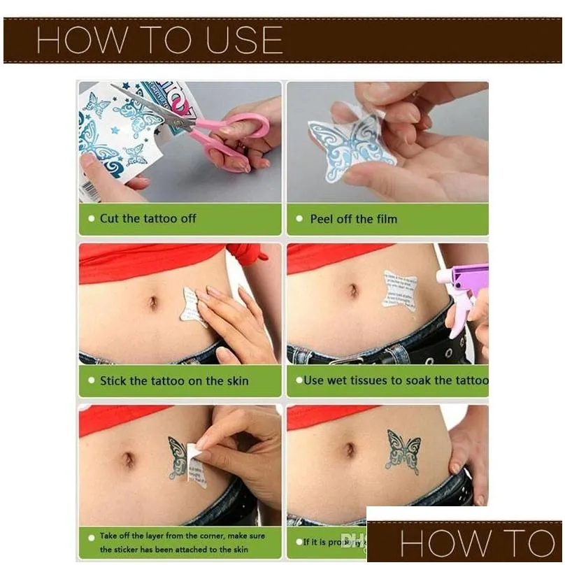 Waterproof Y Red Rose Design Temporary Tattoos Ulta Sticker For Women