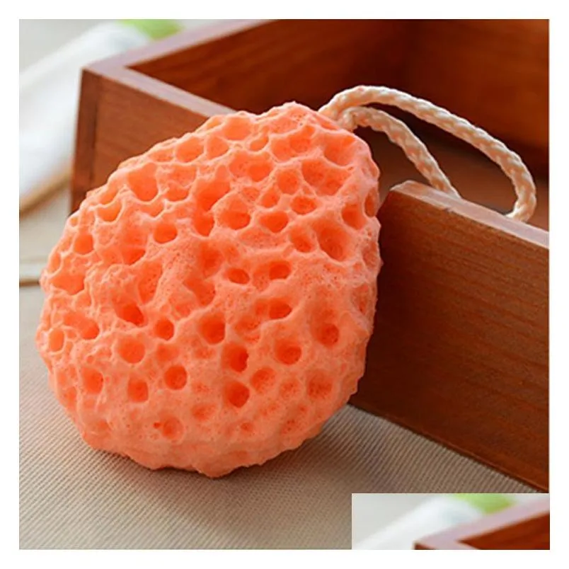 baby kids sponge honeycomb shape newborn bath ball shower brushes exfoliating body face cleaning scrubber supplies