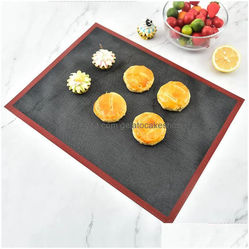 durable silicone hollow baking mat nonstick heatresistant baking mat pad bakings sheet perforated mesh pads for bread oven