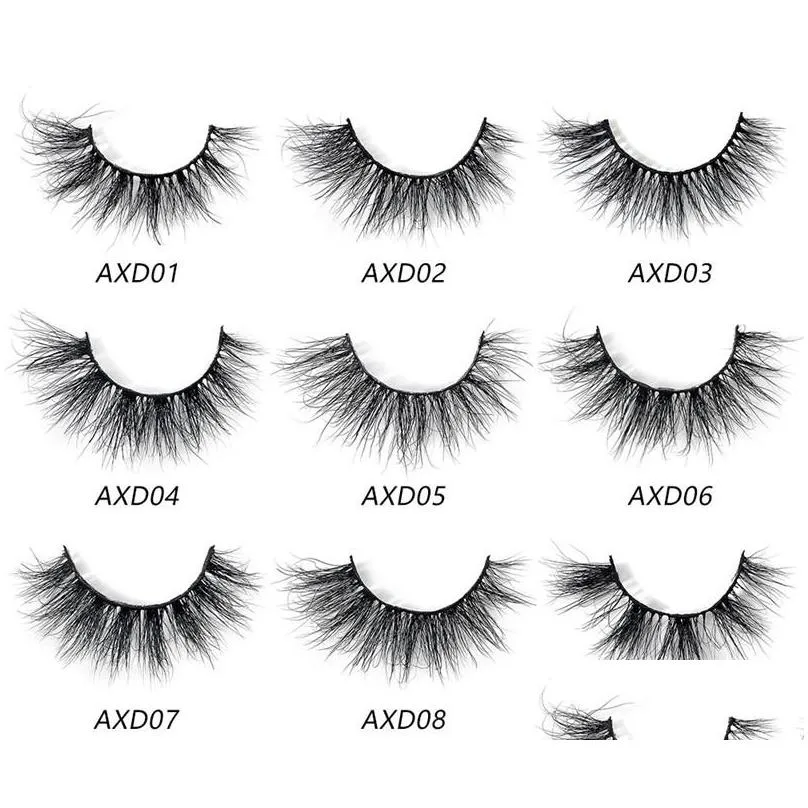 1 pair 3d faux mink eyelashes fluffy dramatic makeup wispy natural long false eye lash thick fake lashes