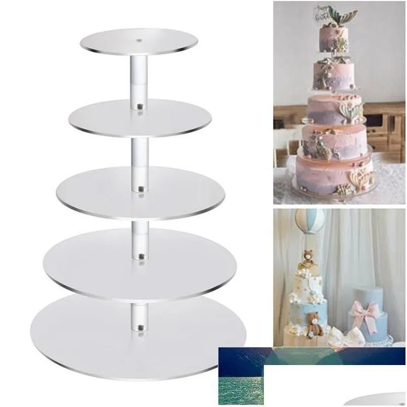 6 tier transparent acrylic cake macaron stand cupcake tower wedding birthday party cake display stand cake decorating tools