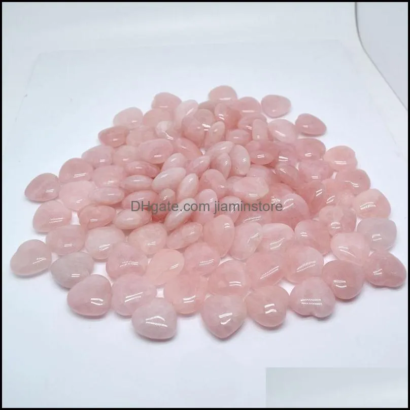 20mm x 10mm heart stone amethyst rose quartz topaz agate natural stone plant ornaments chakra yoga pieces stones jewelry making