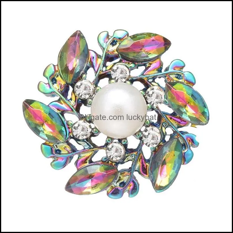 noosa plating dazzling oval crystal flower snap buttons clasp components fit diy 18mm snaps button bracelet necklace acc ingredients supplier