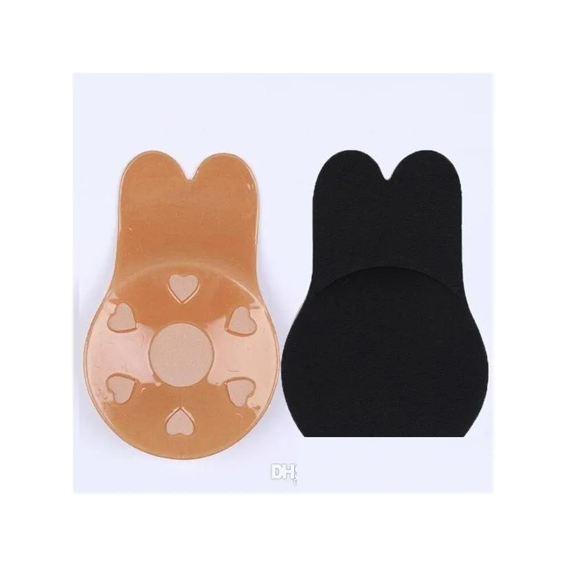 women silicone selfadhesive sticky bra strapless push up seamless invisible bra y rabbit ears underwear for wedding