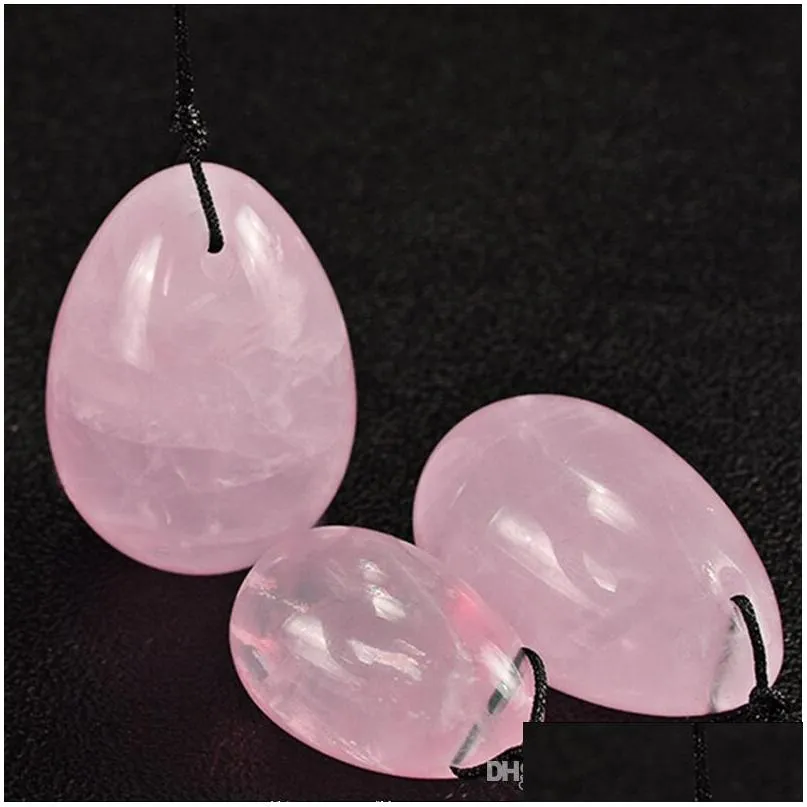 natural rose quartz crystal eggs crystal yoni egg vaginal balls for women health care kegel exercise massager