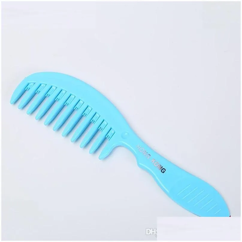 candy colors handgrip barber hairdressing haircut comb plastic wide tooth hair combs hairstyle women lady styling tools