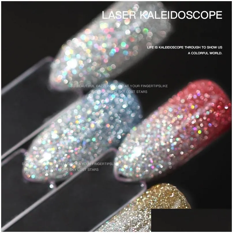 laser kaleidoscope nail polish gel supper flash reflective symphony diamond broken uv led universal nail gels