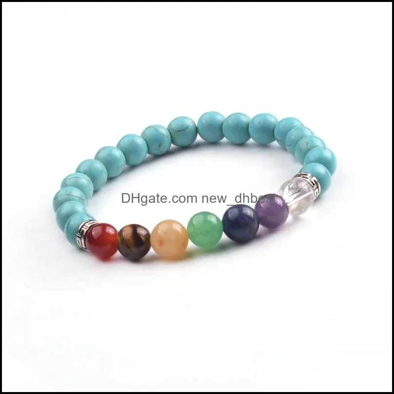 bead chakra bracelet 7 chakra 8mm lava anxiety bracelet  oil diffuser stone yoga bracelet meditation relaxation healing