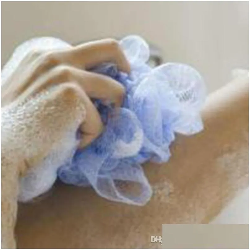 bathroom soft bath sponge mesh exfoliating shower pouf bath ball towels body cleaner bathing shower sponge