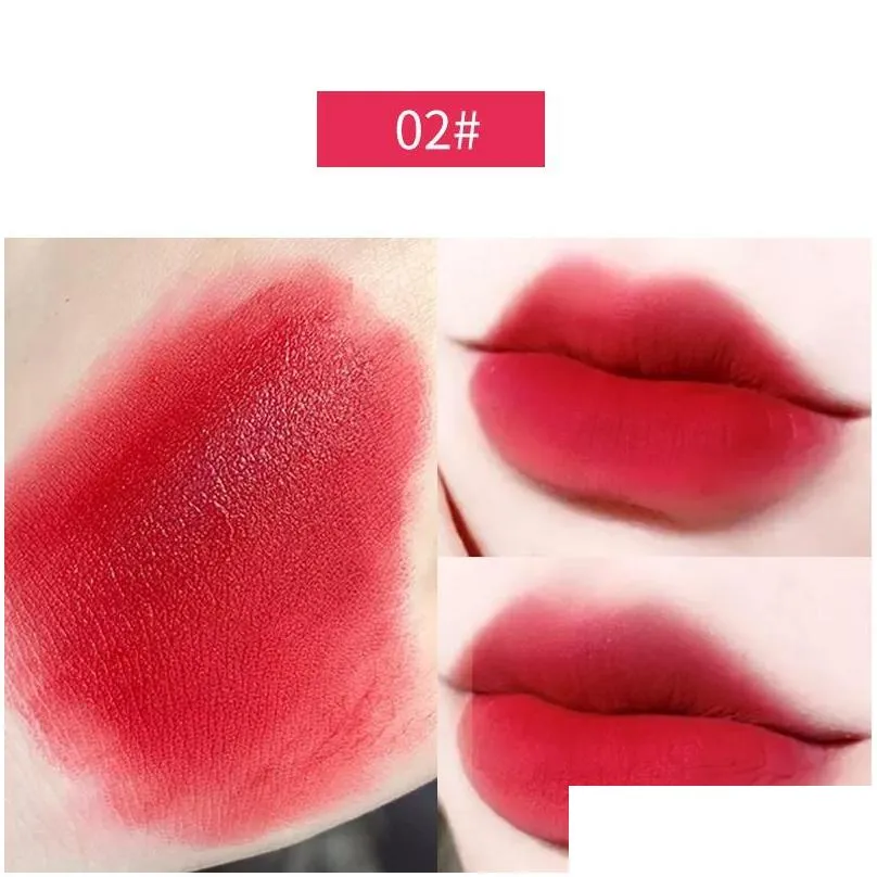 6 colors portable velvet lip gloss lip glaze lasting matte waterproof nonstick cup lipstick moisturizer cosmetic lipstick