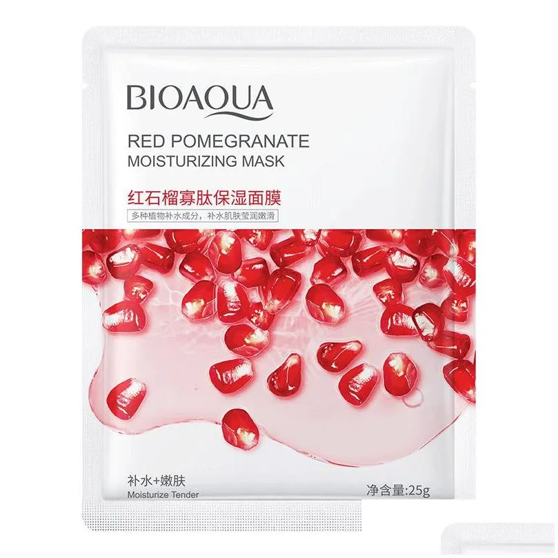 bioaqua pomegranate aloe plant masks cucumber centella honey avocado moisturizing facial mask sheet face peels