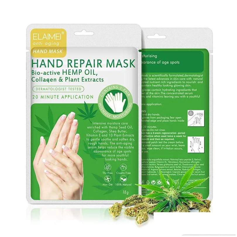 elaimei aliver collagen infused moisturizing gloves honey hands mask improves dry exfoliating hand masks