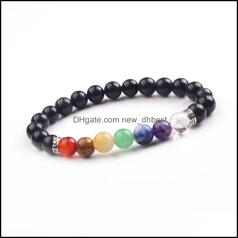 bead chakra bracelet 7 chakra 8mm lava anxiety bracelet  oil diffuser stone yoga bracelet meditation relaxation healing