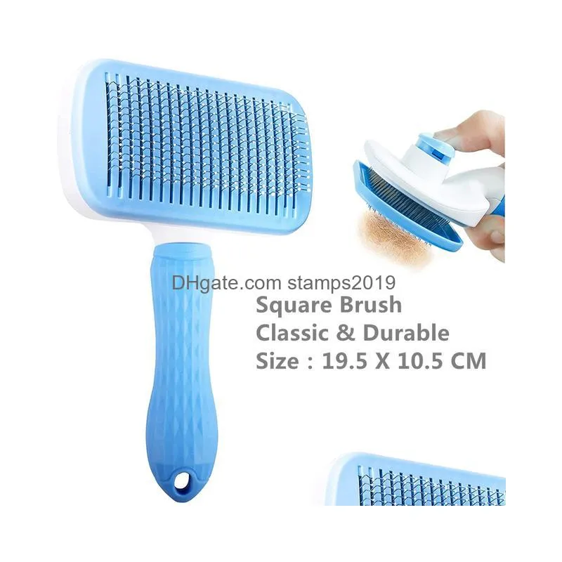 dog grooming brush care cats brushs stainless steel long hair dog combcleaning pet accessories