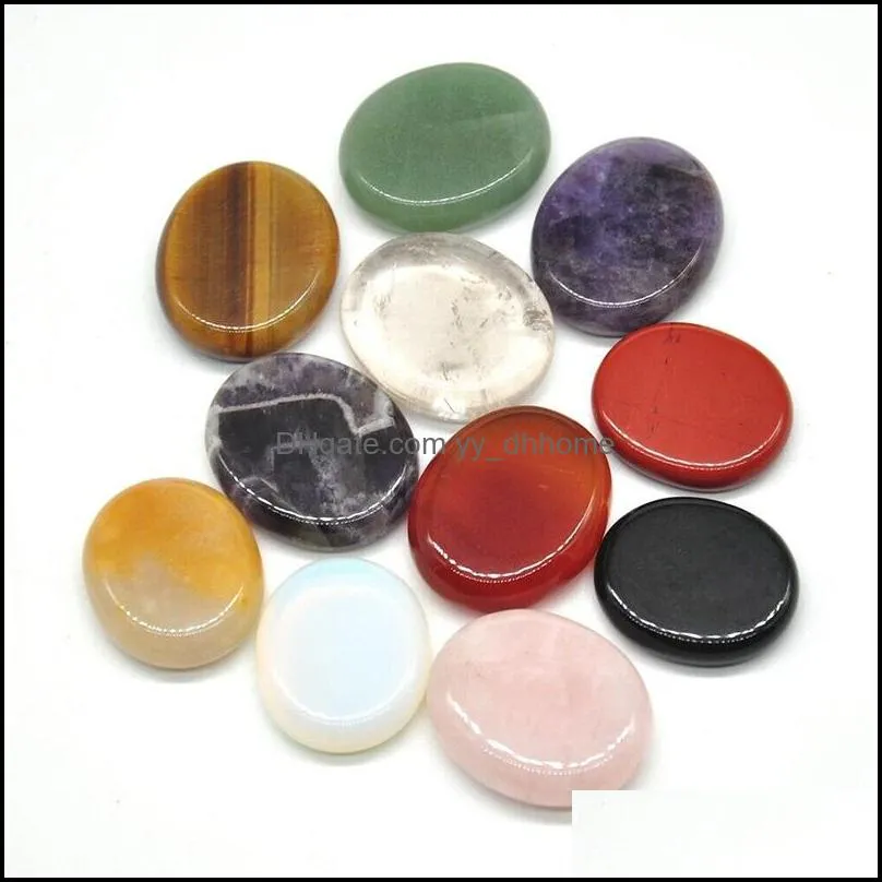 25x23mm worry stone thumb gemstone natural healing crystals therapy reiki treatment spiritual minerals massage palm gem