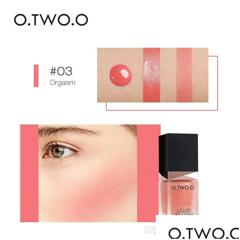 o.two.o brand 1pcs makeup liquid blusher sleek blush lasts long 4 color natural cheek blush face contour make up