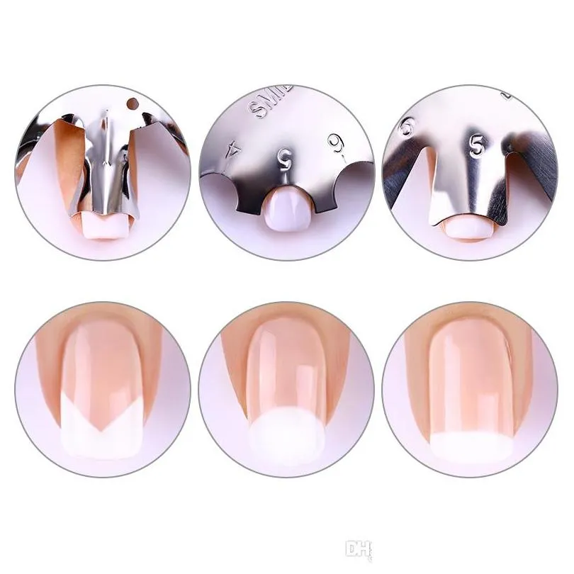 easy french line edge nail cutter stencil tool smile shape trimmer clipper styling forms manicure nail art tools