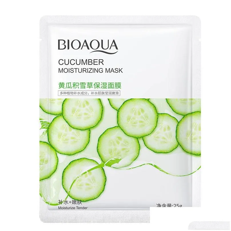 bioaqua pomegranate aloe plant masks cucumber centella honey avocado moisturizing facial mask sheet face peels