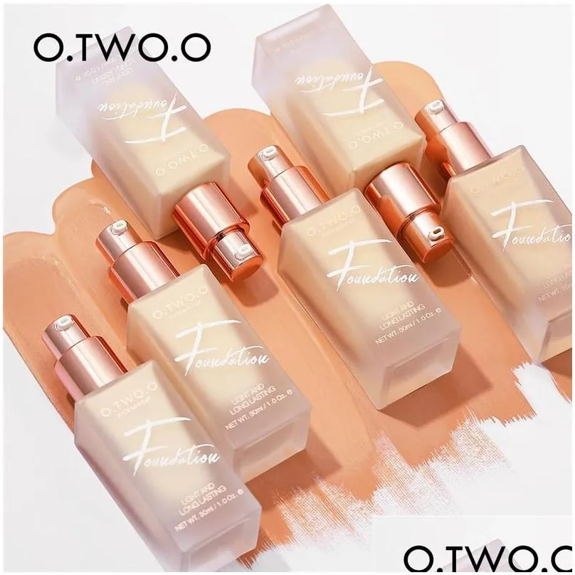 o.two.o liquid foundations cosmetics for face concealer full covering moisturizing foundation cream natural breathable makeup