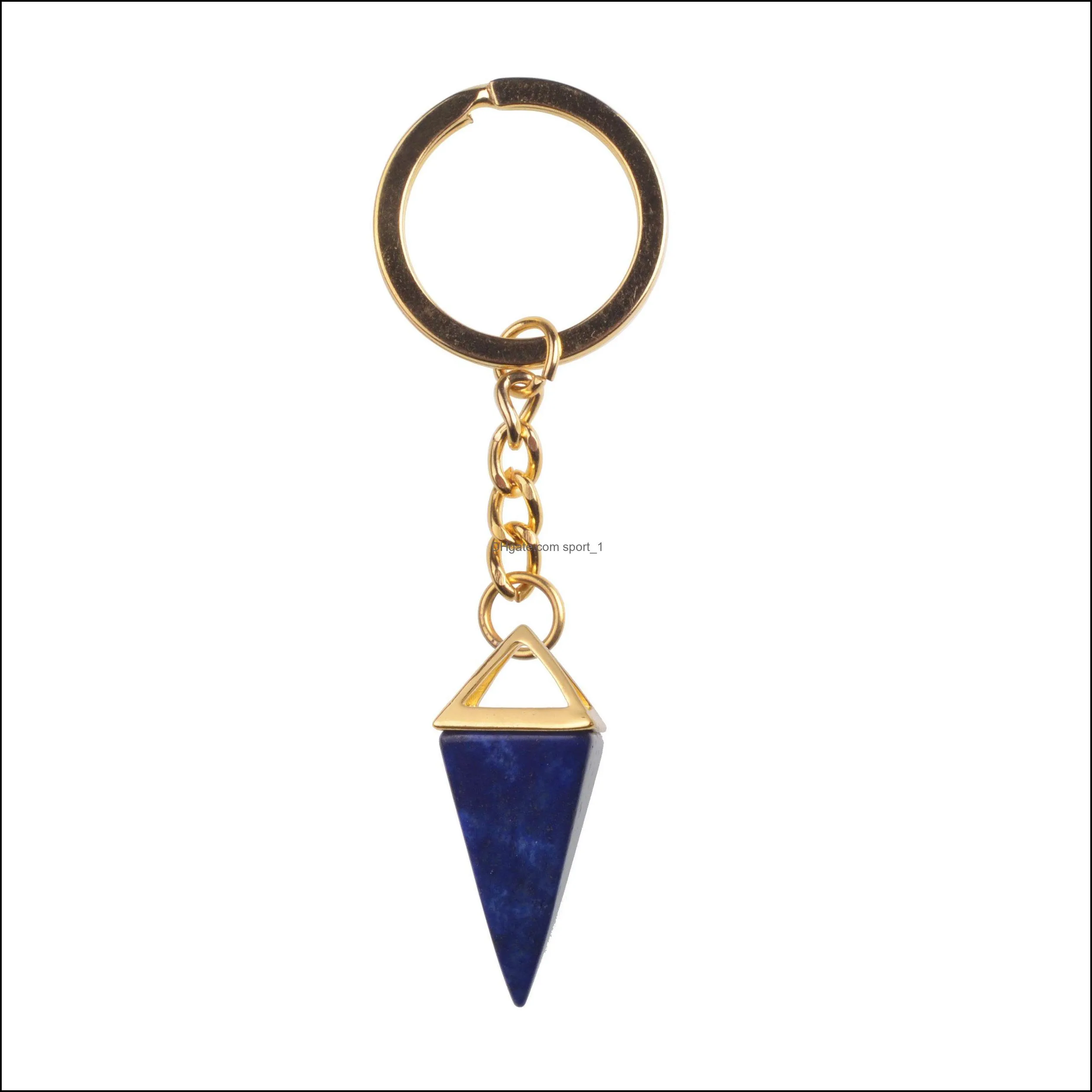 stone key chain natural stone lapis lazuli opalite key chains with women purple crystal keychain christmas gift