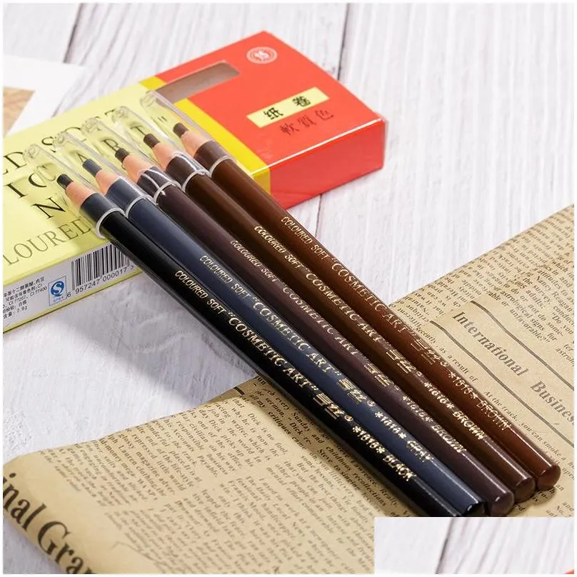 1818 eyebrow pencils waterproof soft longlasting natural painting eye brow tools 6 colors trimming eyebrow makeup pen