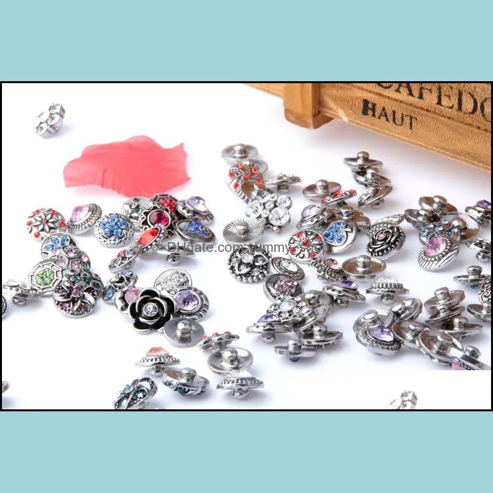 mixed styles components vintage noosa chunks 12mm snap buttons for snap button necklace bracelet jewelry accessories