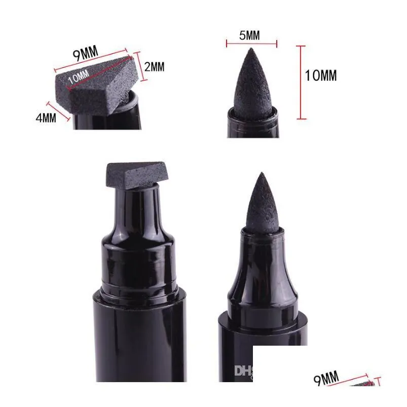 miss rose makeup liquid eyeliner pencil quick dry waterproof eye liner black color with stamp korea cosmetics gift for girl