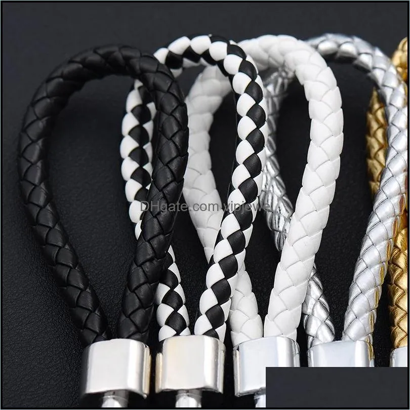 leather rope mercedes pendant keychain 2019 color woven leather keychain double key ring handbag holder not suitable for wrist use no