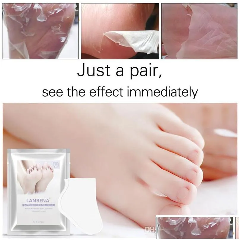 lanbena lavender foot mask foot film moisturizing exfoliation removal mask dead skin removal foot skin care double mask