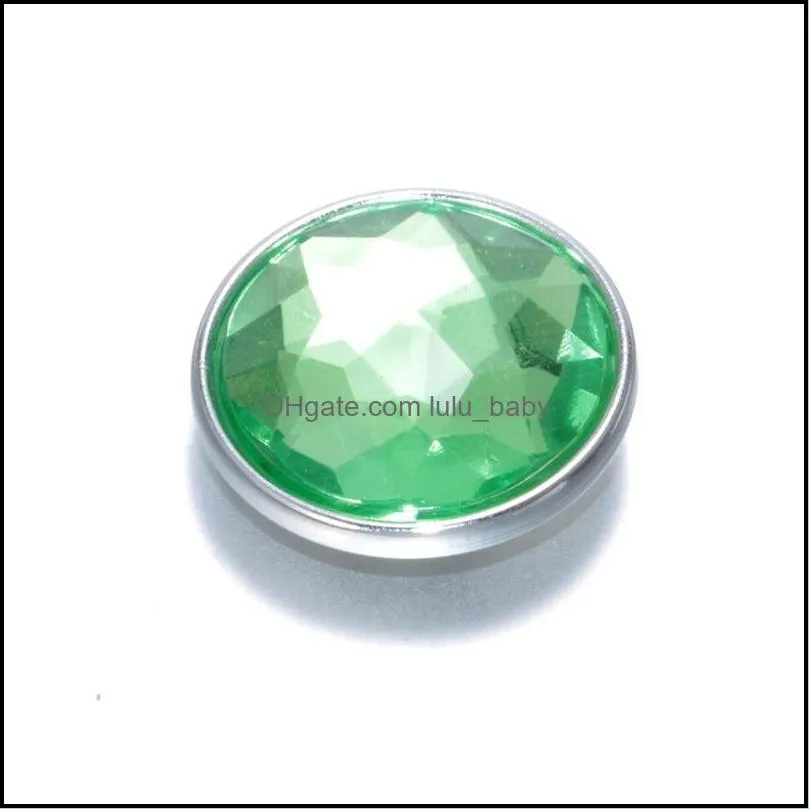 fashion snap button jewelry components colorful acrylic 18mm metal snaps buttons fit bracelet bangle noosa sh006