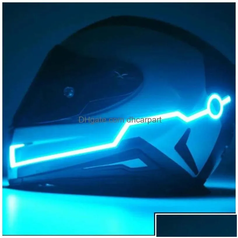 motorcycle helmets motorcycle helmets helmet led cold light flashing reflective luminous sticker strip modified waterproof decoratio
