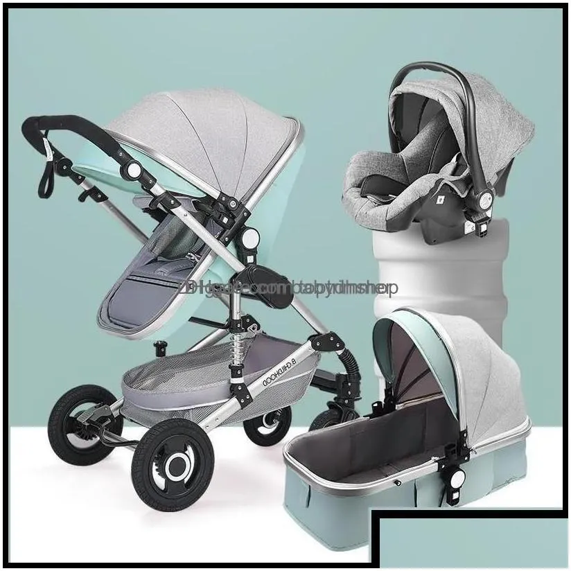 Strollers Strollers Baby Kids Maternity Luxury Stroller High Landview 3 In 1 Portable Pushchair Pram Comfort For Born Drop Delivery