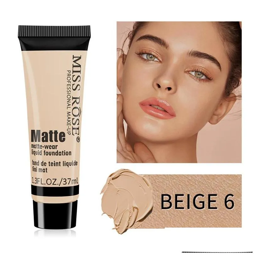 miss rose professional base matte liquid foundation makeup waterproof face concealer foundation cosmetics repair face make up