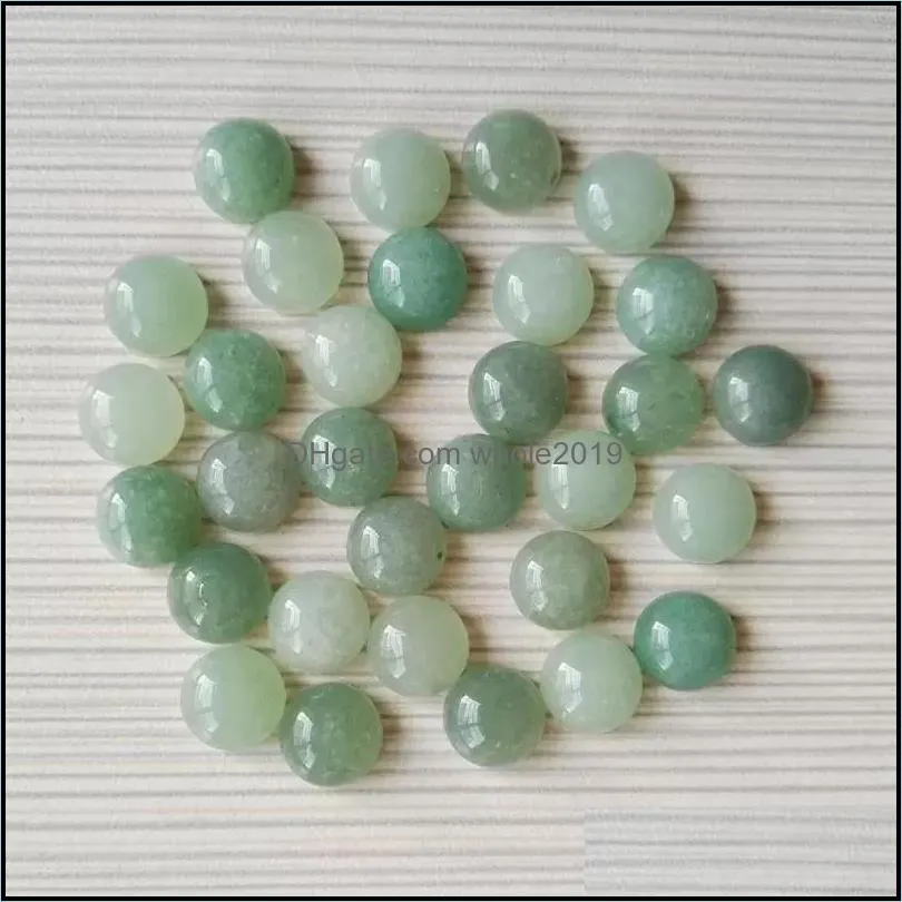 12mm flat back quartz loose natural stone round cabochons chakras beads for jewelry making healing crystal wholesale