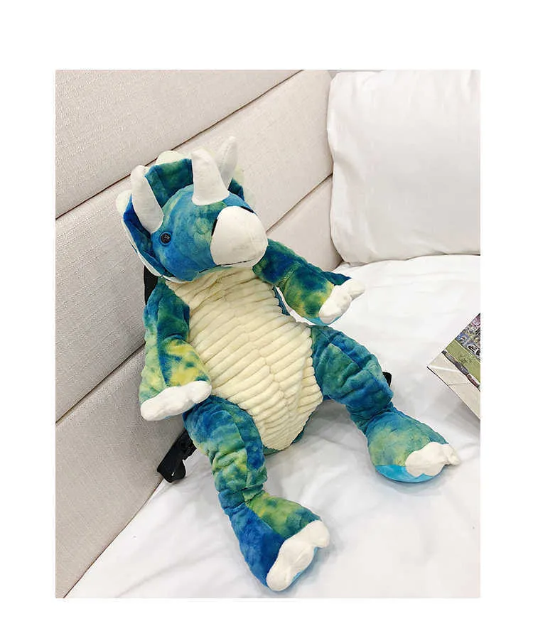 NUOVO Zaino Borsa Moda Genitore bambino Creativo Dinosauro Zaino Simpatico animale Cartoon Peluche Dinosauri Borsa per bambini Regali per bambini 230223