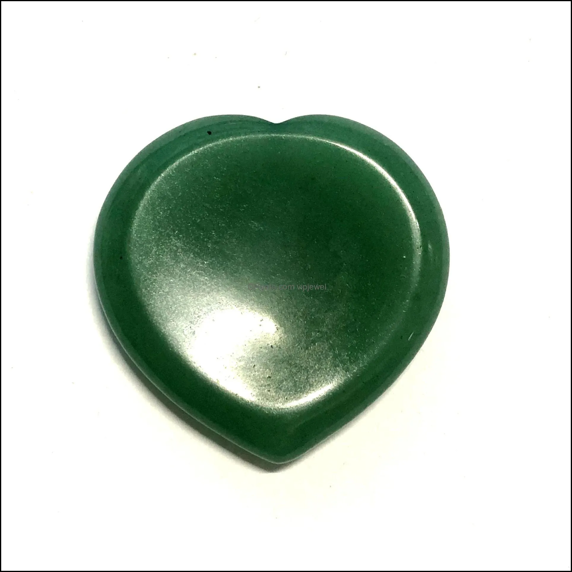 heart worry stone natural energy healing crystal stone thumb massage chakra wicca reiki spiritual therapy minerales ornaments crafts