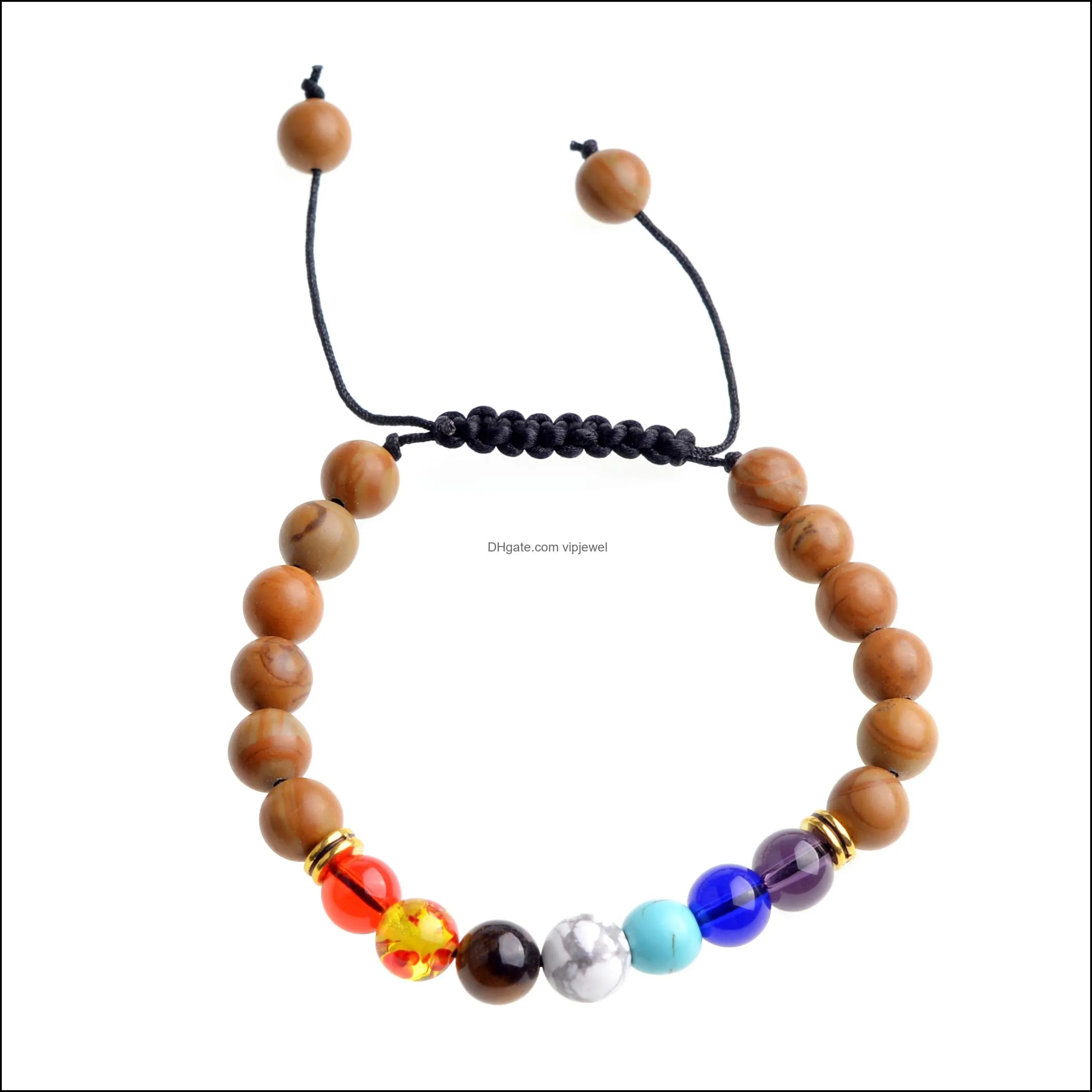 seven chakra bracelets men and women fashion personality popular 2019 new listing essential oil diffusion yoga