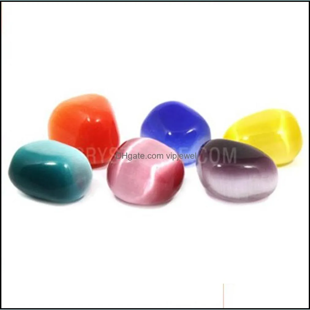 natural stone1525mm turquoise agate crystal amethyst tumbled irregular stone in pouch for healing reiki wishing lucky stones