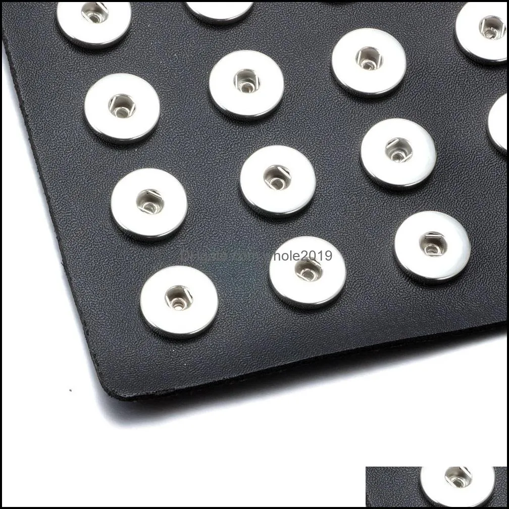 black acrylic 18mm 12mm snap button display for 40pcs snaps storage jewelry soft displays holder