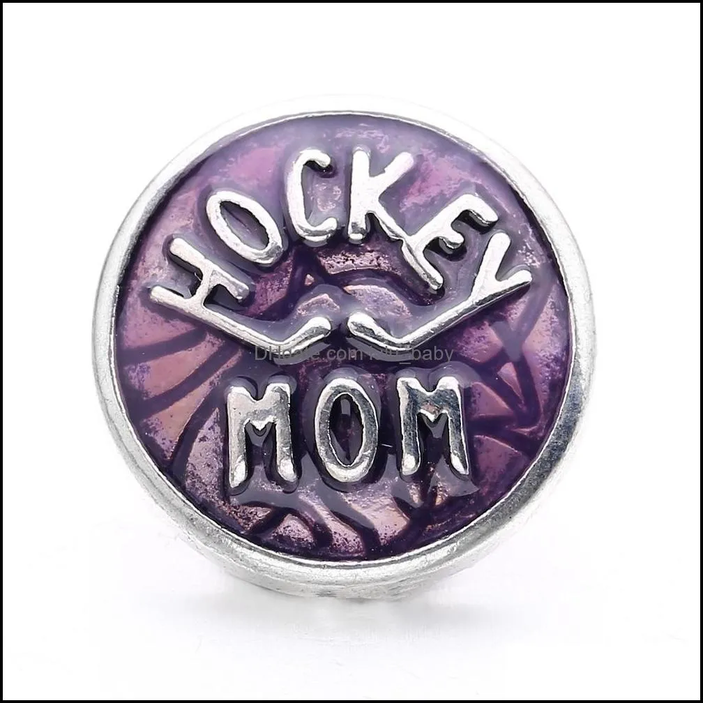 oil painting mom letter hearts snap button jewelry components 18mm metal snaps buttons fit bracelet bangle noosa b1210