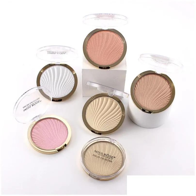 miss rose highlighter makeup shimmer powder highlighter palette base highlight face contour golden bronzer