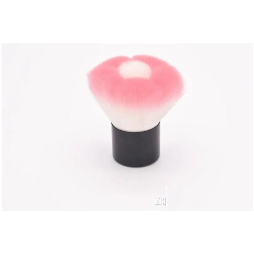 new lovely excellent pink flower face single brush kabuki blush powder brush cosmetics cheek makeup brush