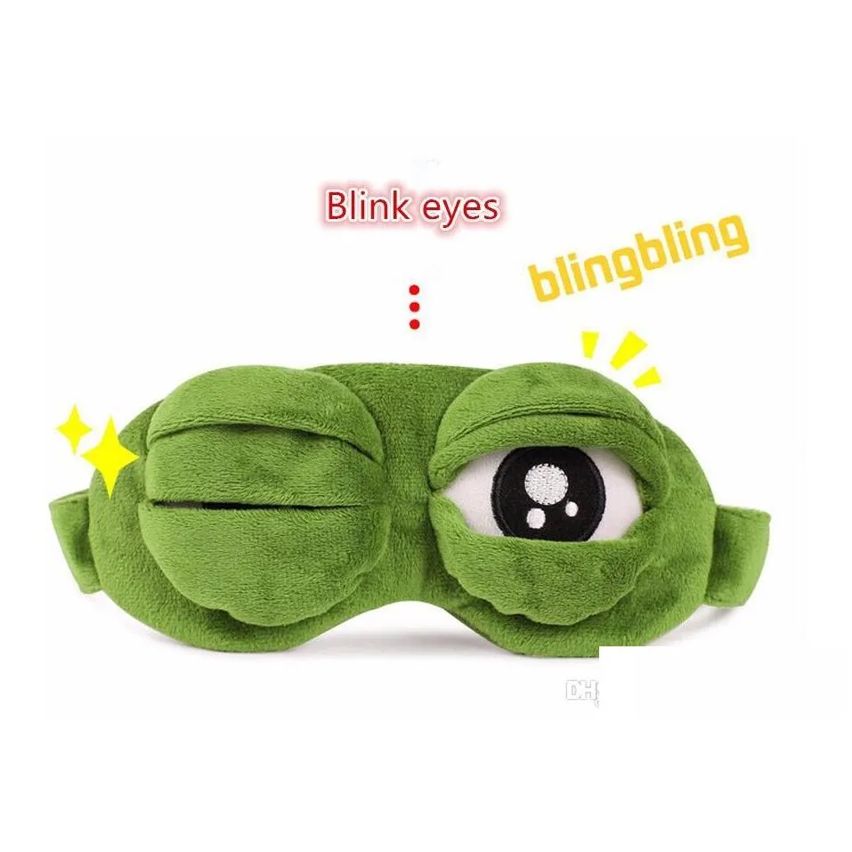 cute sad frog 3d eye mask cover sleeping funny rest sleep anime cosplay costumes accessories gift