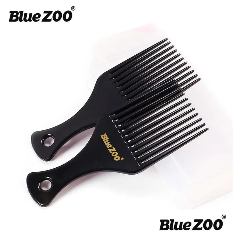 bluezoo men hair comb insert afro hair pick comb fork comb oil slick styling hair brush hairdressing accessory