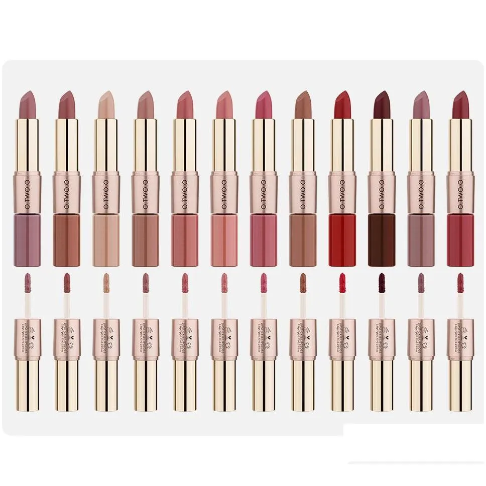 o.two.o matte lipstick pencil y beauty long lasting waterproof pigment lipsticks pencils moisturizer lips makeup 2 in 1