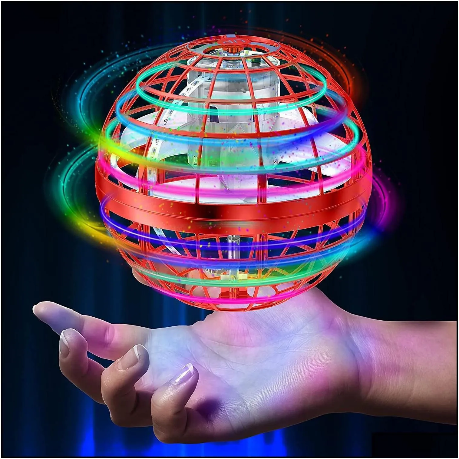Magic Balls Flying Ball Toys Hover Orb Magic Controller Mini Drone Boomerang Spinner 360 Rotating Spinning Ufo Safe For Kids Adts Dro