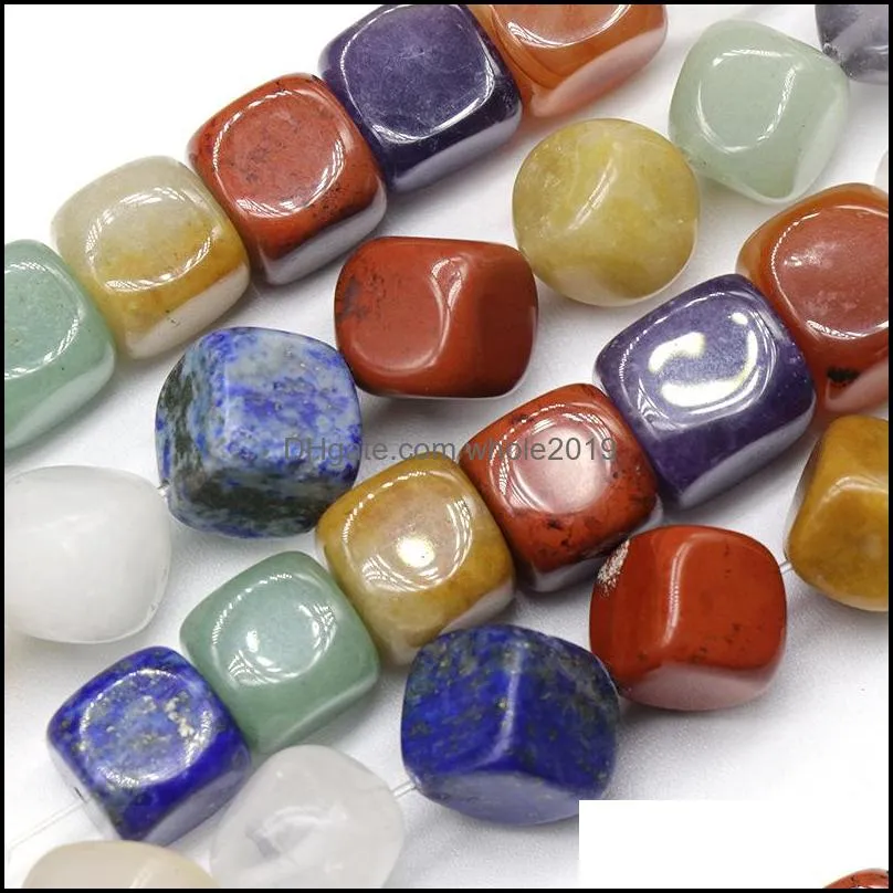 loose reiki seven chakra healing natural stone crystal cubic polishing rock quartz yoga energy bead decoration