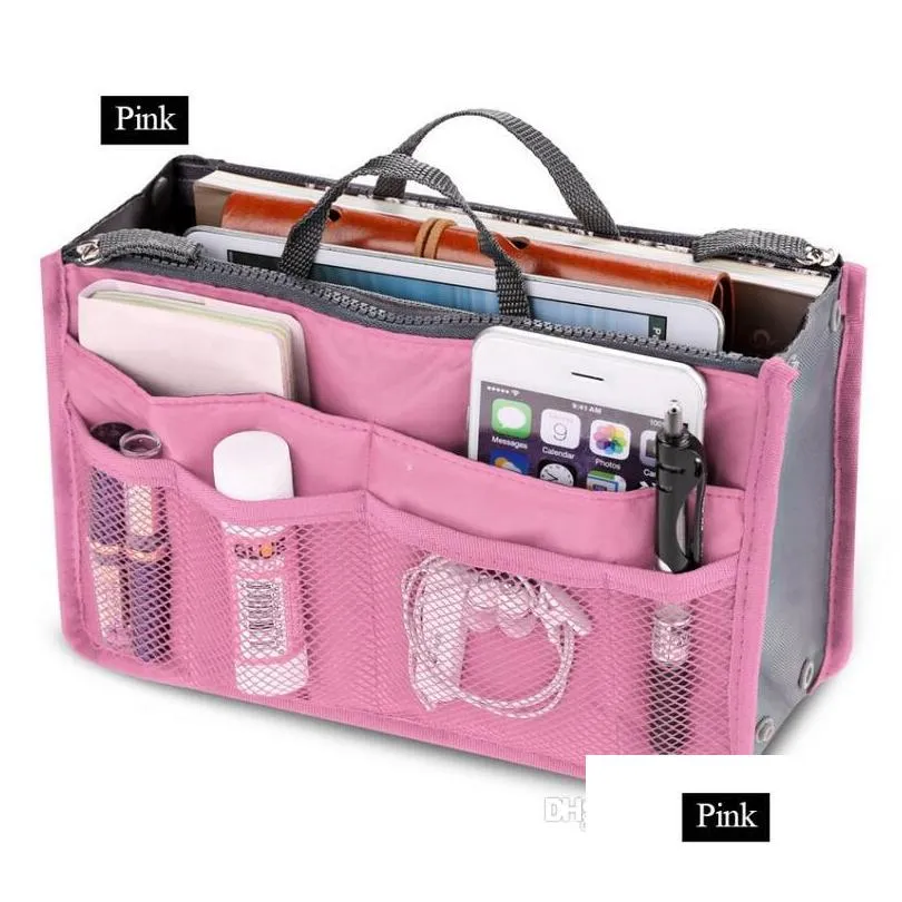 clear compact portable women makeup organizer bag girls cosmetic bag toiletry travel kits storage hand bag track