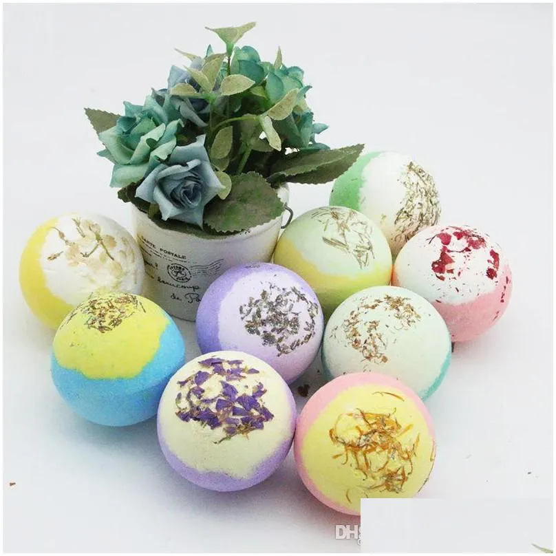 new moisturizing dry flower bubble bath bomb ball oil bath spa stress relief exfoliating bath salt bathing accessories